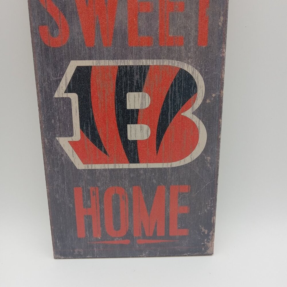 Indoor Wooden Sign Home Sweet Home Cincinnati Bengals - Picture 3 of 6